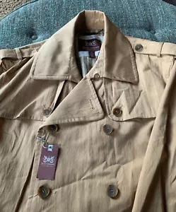 Nwt Hickey Freeman Executive Belted Trench Coat Mens Size XL Tan Beautiful! D18 - Picture 1 of 12