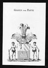 ca. 1820 Piatti Wappen Adel coat of arms Kupferstich antique print herald 130744