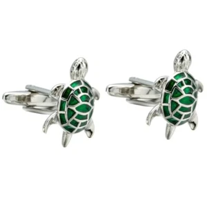 1 Paar Französisch Stil Hemd Manschettenknöpfe Tasten Galvanisiert Kupfer Turtle - Bild 1 von 5