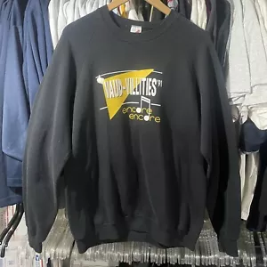 Sudadera Vaud Villities Encore Encore Adulto XL Negra Columbus OH De Colección Años 90 - Imagen 1 de 5