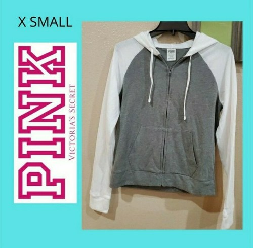 UNDERCOVER Felpa con cappuccio ROSA by Victoria's Secret grigia e bianca taglia XS