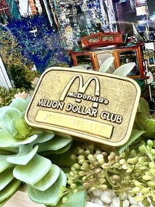 Rare Vintage McDonald’s Million Dollar Club Belt Buckle Franchisee Award - Picture 1 of 12
