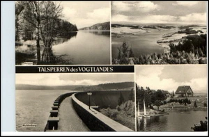 DDR Mehrbild-AK Vogtland Talsperren 4 s/w Ansichten - Picture 1 of 1