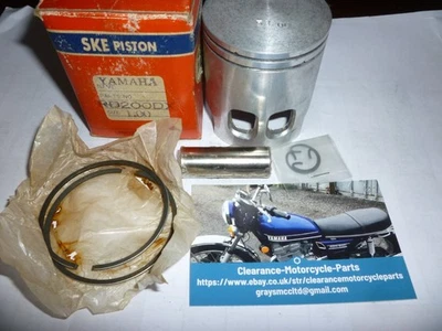 YAMAHA RD200 DX, JUEGO DE PISTÓN Y ANILLO, 53,00 mm, +1,0 mm SOBRE TAMAÑO, 1976-1980 Foto 1 de 4