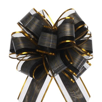 5pcs 7" Large Pull Bow Gift Wrapping Bows Ribbon Organza Bows Black - Image 1 of 4