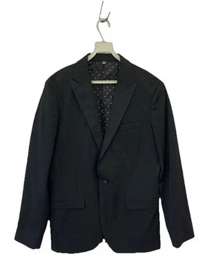 Chaqueta Blazer Bonobos Marzotto Lana Italiana Calce Ajustado 38R S Negra Lunares #110 Foto 1 de 4