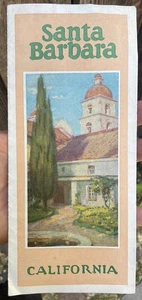 ca.1929-1930 SANTA BARBARA, Calif. Foldout Information BROCHURE w/ Photos - Picture 1 of 5