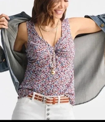 Camiseta sin mangas para mujer Cabi # 6314 Bustier multicolor talla grande ¡¡EXCELENTE!!! Foto 1 de 4