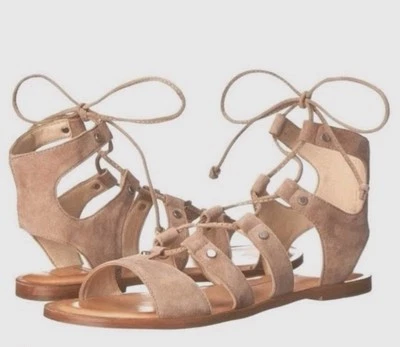 Sandália Dolce Vita Feminina Jasmyn Flat Stappy Gladiador Cáqui Tamanho 9 Boho Cigana - Imagem 1 de 4