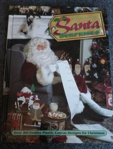 1997 PLASTIC CANVAS SANTA SURPRISES OVER 100 DESIGNS - Picture 1 of 7