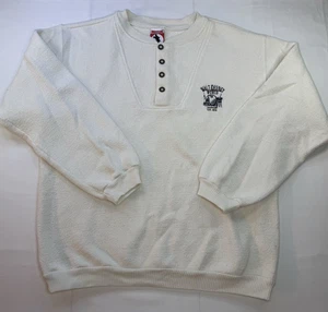 Vintage Mickey Inc Walt Disney World Est 1971 Fleece Button Pullover Beige Gr. L - Bild 1 von 14