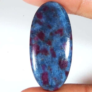 100% Natural Ruby Kyanite Oval Cabochon Loose Gemstone 31.65 Ct 16x34x4 mm HB136 - Picture 1 of 5