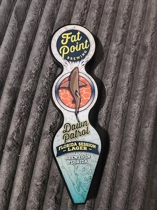 Mango de grifo de cerveza Fat Point con tiburón - “Dawn Patrol” Florida Fat Point Brewing  - Imagen 1 de 4
