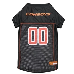 Camiseta deportiva de malla Pets First NCAA Big 12 para perros Oklahoma State Cowboys negra mediana - Imagen 1 de 3