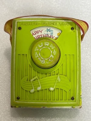 Vintage 1970 Fisher Price Pocket Radio Music Box #768 Happy Birthday - Working - Image 1 of 4
