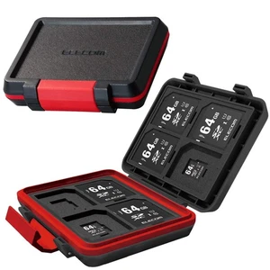 Elecom Memory Card Case Holds 8 SD Cards and 8 MicroSD Cards Shockproof Bla 5 - Picture 1 of 7