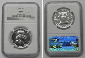 1959 Franklin Half Dollar 50c, NGC PR66 #1022 - Picture 1 of 1