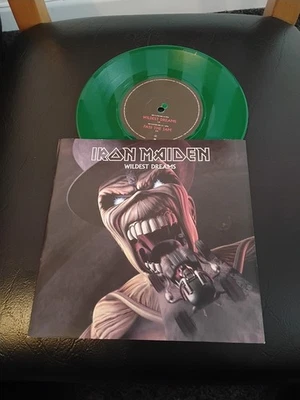 Iron Maiden Wildest Dreams Green Coloured 7" Vinyl Single - Image 1 of 2