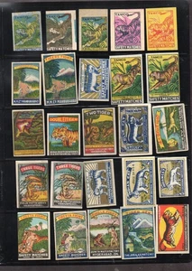 Matchbox Labels early Made in INDIA all different varieties animals hunting #221 - Picture 1 of 1
