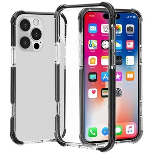 For iPhone 16 Pro 6.3in Case Acrylic Transparent ShockProof + Tempered Glass - Picture 1 of 15