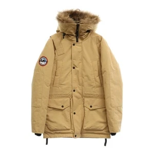 ARCTIC EXPLORER CHILL FUR HOODED ZIP UP DOWN JACKET COAT BEIGE 1110121 Used 1a5a - Picture 1 of 6
