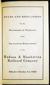 1923 HUDSON & MANHATTAN RAILROAD COLOR SIGNAL CODES RULES REGULATIONS - Picture 1 of 5