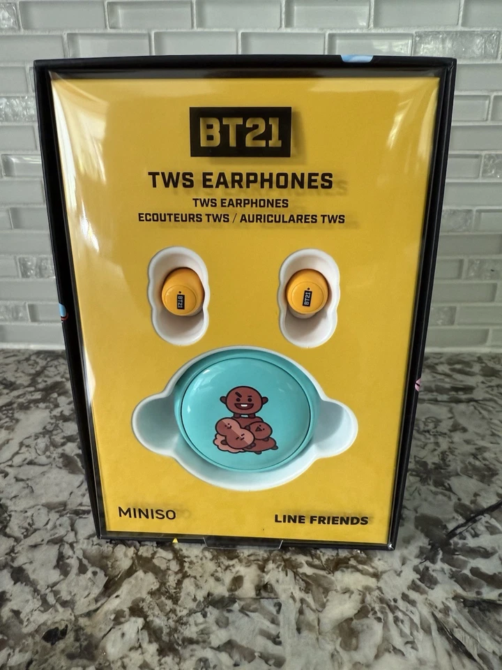 BT21 TWS Earphones Wireless Collect Line Friend Miniso Shooky Portable