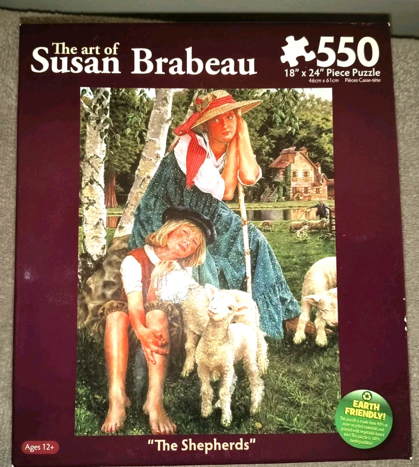 Rompecabezas de chimenea amigable con la tierra 550 piezas (El arte de Susan Brabeau) Los pastores Foto 1 de 1