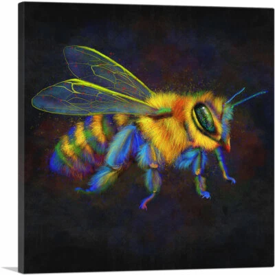 ARTCANVAS Honey Bumble Bee Insect Canvas Art Print — 第 1/4 张图片
