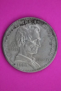 High Grade 1918 Illinois Commemorative Centennial Rare Silver Half Dollar 71 - Picture 1 of 3