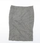 Warehouse Womens Grey Wool Straight & Pencil Skirt Size 12 Zip
