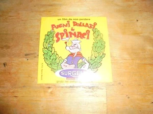 ADESIVO VINTAGE SURGELA PROMO FILM "PUGNI DOLLARI E SPINACI" BRACCIO DI FERRO - Imagen 1 de 1