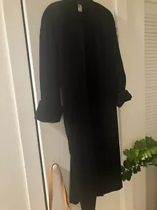 JS Collections Women's Jacket Black Velvet Duster Coat Opera Size S - Picture 1 of 12