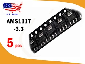 AMS1117-3.3 (5 pcs) LM1117-3.3 1A  SOT-223 M153 Voltage Regulator - US Seller - Picture 1 of 1