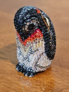 Anello portapillole Judith Leiber Swarovski gioiello pinguino scorta ritirato - Foto 1 di 12