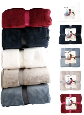 Sofadecke Microfaser Supersoftdecke Decke Kuscheldecke XXL 220 x 240 cm in versc - Bild 1 von 4