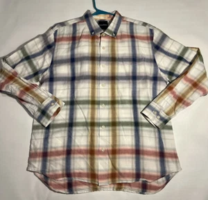 Tommy Bahama Long Sleeve Button Shirt Plaid Multi-color Linen, Cotton Men's XL - Picture 1 of 7
