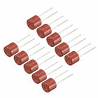 10Pcs DIP Mounted Miniature Cylinder Slow Blow Micro Fuse T5A 5A 250V Red