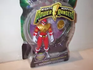 4" Figur Power Rangers ROT mit Münze Mighty Morphin 2010 MMPR - Bild 1 von 3