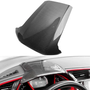 Carbon Fiber Center Dash Dashboard Cover Trim Fit Honda Civic 10th Gen 2016-2021 - Picture 1 of 11