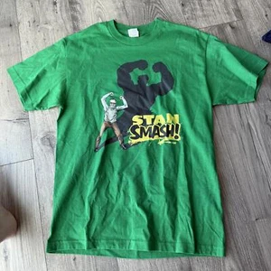 Rare Vintage Marvel Stan Lee X Hulk "Stan Smash!" Green Mens M T Shirt Free Ship - Picture 1 of 5