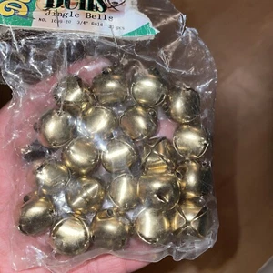 Darice Jingle Bells Gold 1 3/4 “  Inch Vintage. 20 Counts - Picture 1 of 6