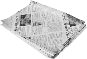50 Sheets Greaseproof Paper Newspaper Design Printed Chips Takeaways 250x375mm - Picture 1 of 4