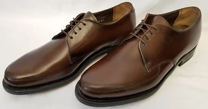 STUART McGUIRE Brown Apron Split Toe Leather Comfort Oxfords Men's 9F (Med.) NEW - Picture 1 of 12