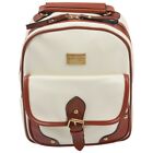 Vintage Leather Backpack Rucksack Shoulder Travel School Bag Knapsack beige Q6P5