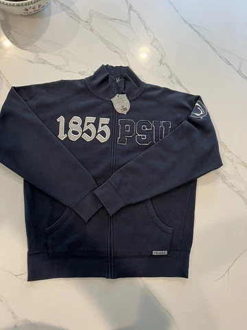 Penn State Nittany vintage Sweatshirt Large full zip new tags stitched lettering Cover