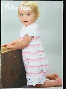 Peter Pan 4ply Child's Chevron Dress Knitting Pattern P 1095 - Picture 1 of 2