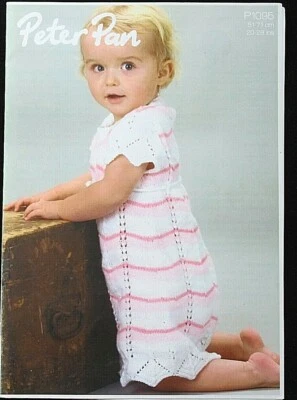 Peter Pan 4ply Child's Chevron Dress Knitting Pattern P 1095 - Image 1 of 2