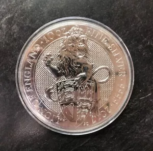 2017 10 OZ .9999 FINE SILVER QUEENS BEAST LION OF ENGLAND COIN - Picture 1 of 3