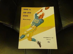 1961 IDAHO AT SAN JOSE STATE COLLEGE FOOTBALL-PROGRAMM EX-NEUWERTIG - Bild 1 von 1
